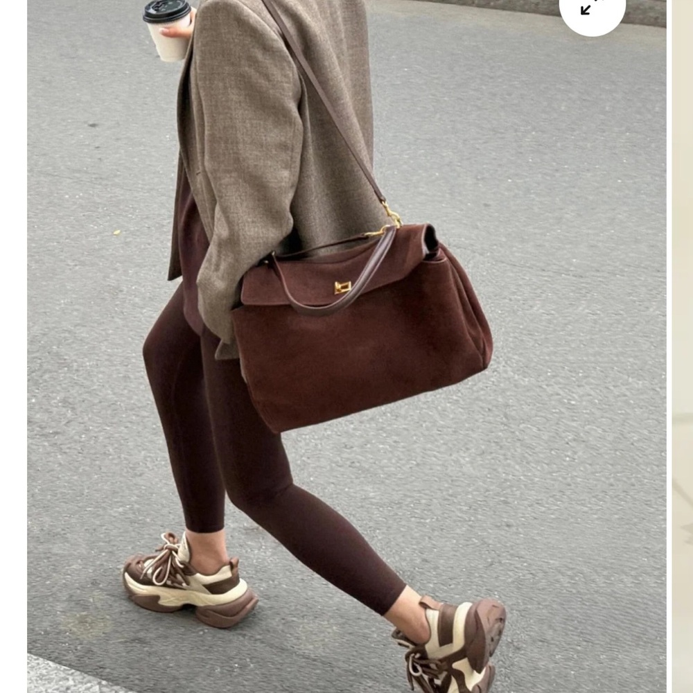 BRAND NEW Zoe. Sydney Sophisticated Brown Suede and Leather Satchel Bag